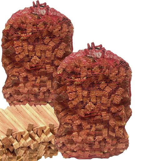 Tradefarmni Natural Wooden Kindling Fire Wood Sticks In Netting Bag
