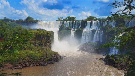 Beautiful Iguazu Falls Wallpaper Waterfall Brazil Hd