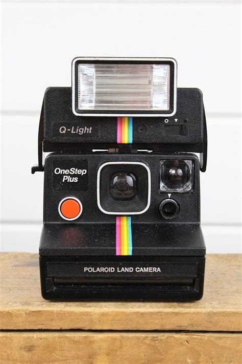 Vintage Black Polaroid Onestep Camera Polaroid With Rainbow Stripe And