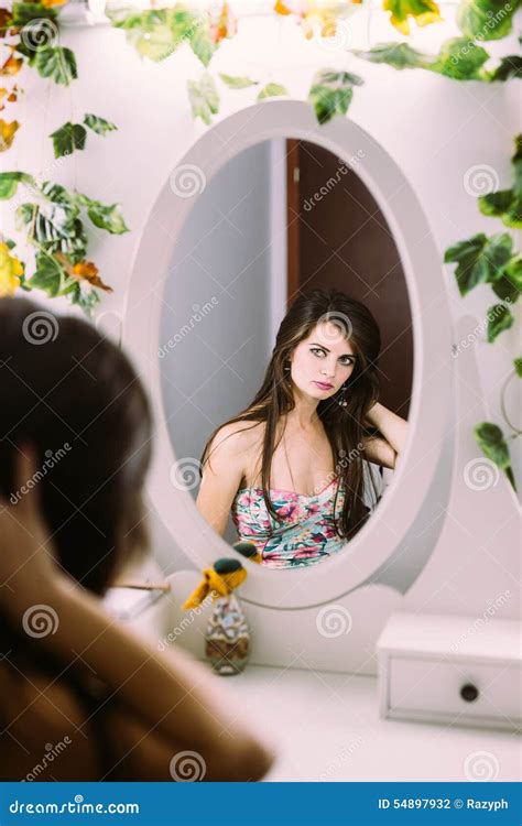 Seduction In The Mirror Stock Photo Image Of Purity