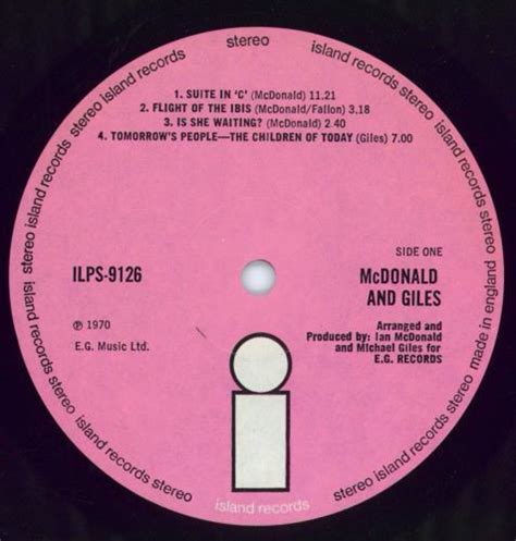 Mcdonald And Giles Mcdonald And Giles 1st Ex Uk Vinyl Lp Album Lp