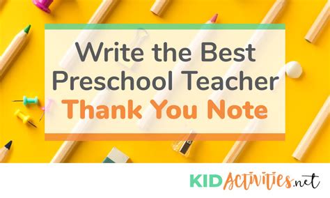 50 Thank You Messages For Preschool Teachers With Quotes Vlrengbr