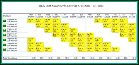 4 10 Hour Shift Schedule Templates Get What You Need For Free