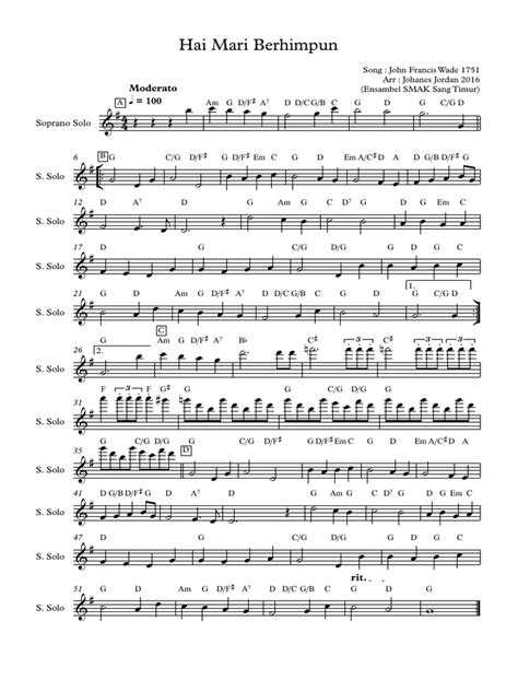 Hai Mari Berhimpun PS464 Chord