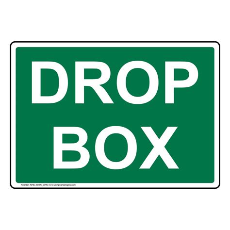 Drop Box Sign Nhe 35796grn