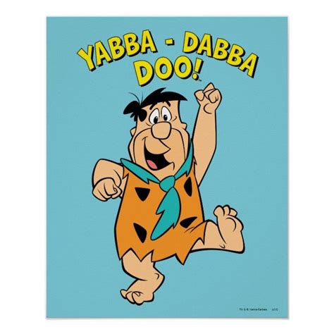 Fred Flintstone Yabba Dabba Doo Poster Zazzle Fred Flintstone
