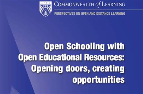 Open Schooling With Open Educational Resources Opening Doors Creating
