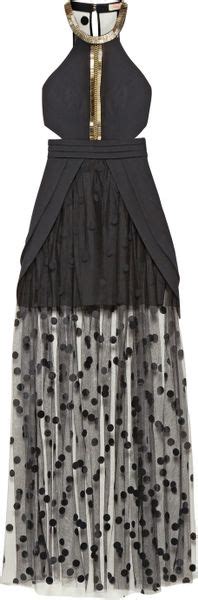 Sass And Bide Notions Of Beauty Embellished Crepe And Tulle Maxi Dress In Blue Lyst