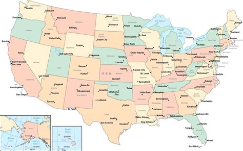 Map Of Usa With Cities Topographic Map Of Usa With States