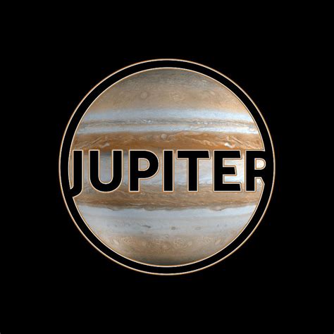 Planet Jupiter With Lettering T Space Idea Digital Art By Patrycjusz
