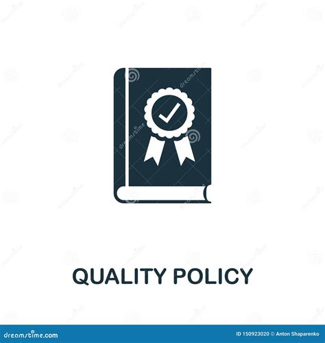 Quality Policy Vector Icon Symbol Creative Sign From Quality Control