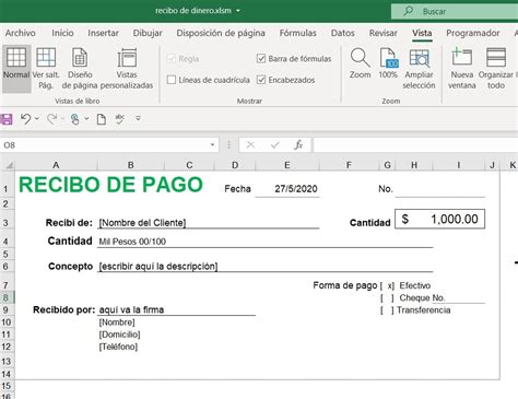 Modelo De Recibo De Pago Simple Para Imprimir Ouiluv