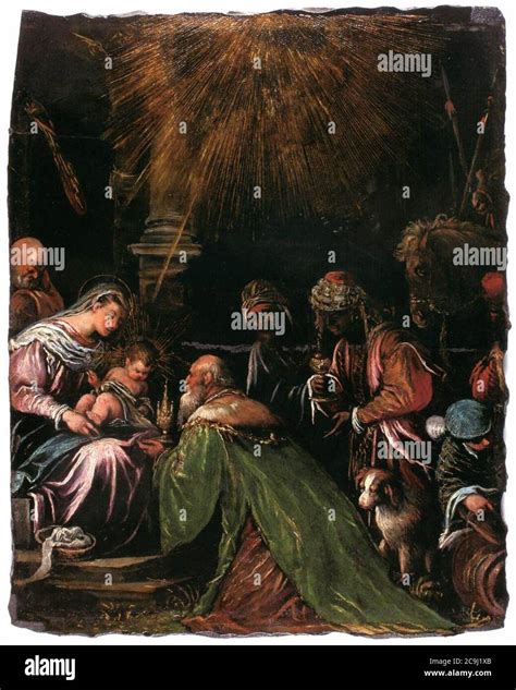 Jacopo Da Ponte Adoration Of The Magi Stock Photo Alamy