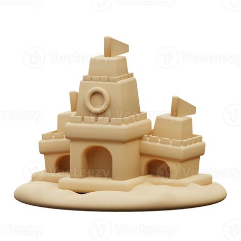 3d Illustration Of Sand Castle 28240077 Png