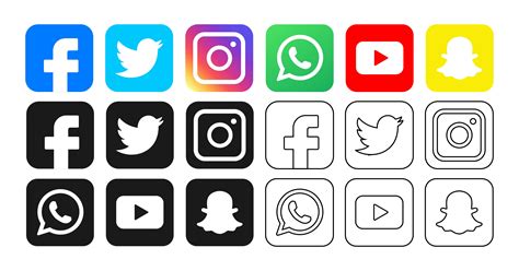 social media icons illustration custom designed icons ~ creative market
