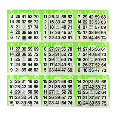 9on Square Bingo Paper By American Games 500 Sheets Bingo Cards