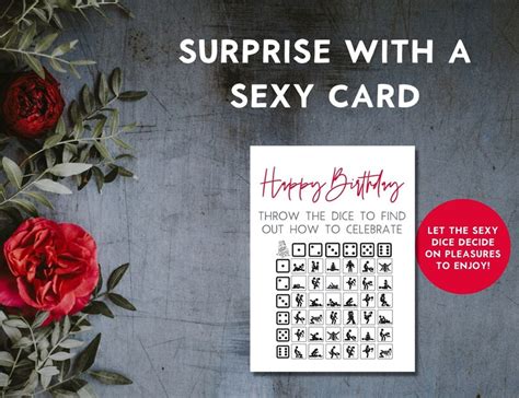 Sex Dice Sexy Birthday Card Printable Sex Game Etsy