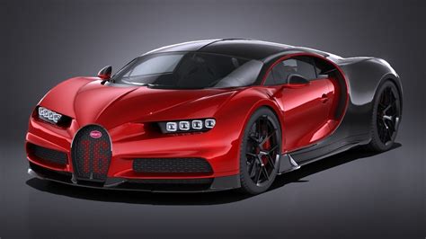 Over 400 km/h (249 mph), a car must offer a lot of downforce. 3D model LowPoly Bugatti Chiron Sport 2019 | CGTrader