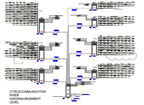 Telecommunication Network Architecture Diagram Cad File Cadbull