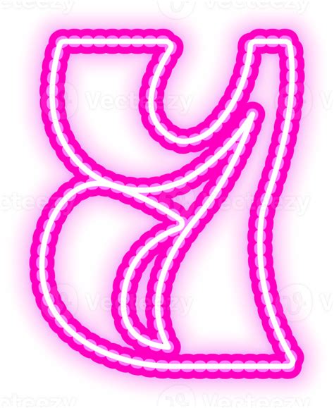 Pink Neon Letters Logo Y 33560185 Png