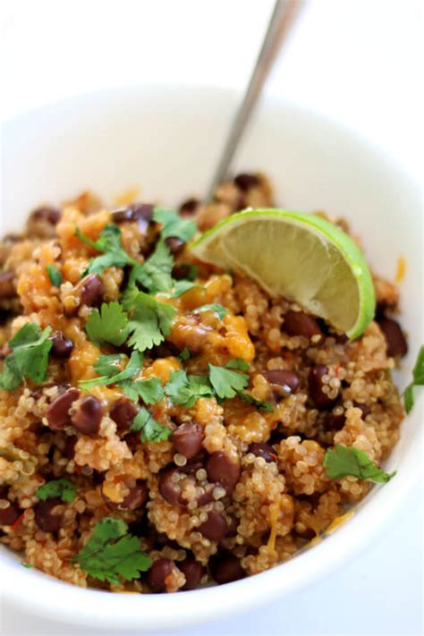 Hot cooked rice to serve it with. Slow Cooker Mexican Quinoa and Black Beans - 365 Days of ...