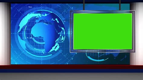 Royalty Free News Broadcast Tv Studio Green Screen 24103150 Stock