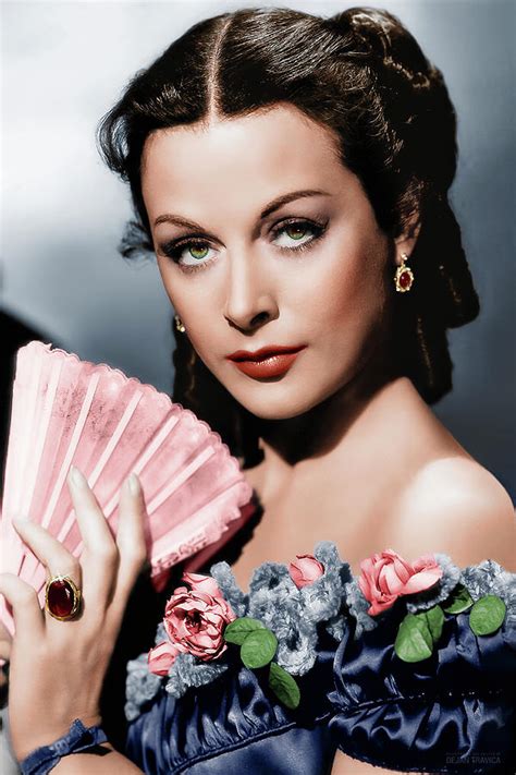 Famous Movie Star And Inventor Hedy Lamarr Circa Colorized