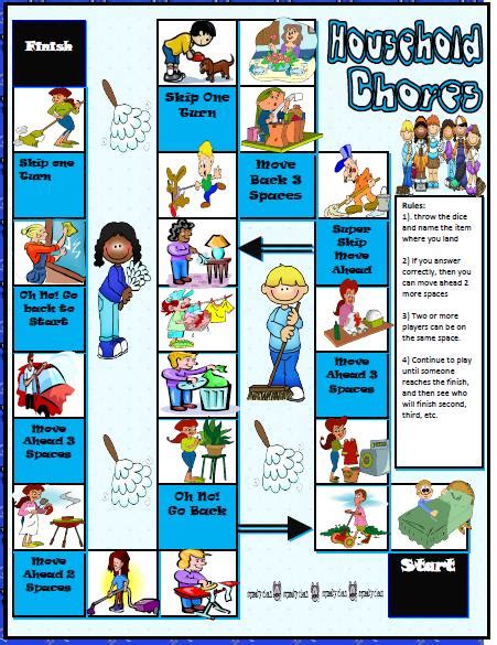 Chores Worksheet For Kindergarten
