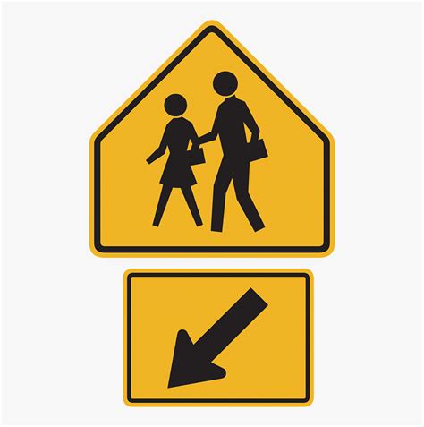 School Crossing Road Sign School Zone Hd Png Download Transparent