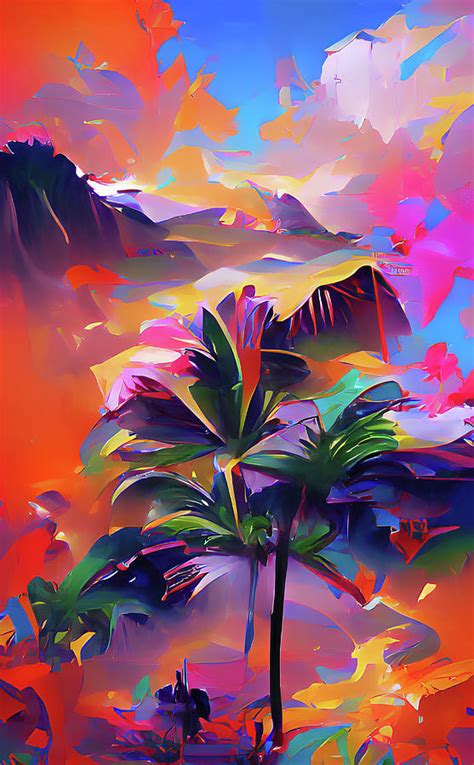 Beautiful Hawaii Abstract Digital Art By Deborah League Fine Art America