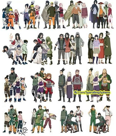 The Teams Over The Years Casais De Naruto Naruto Naruto Fotos