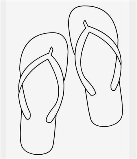 Flip Flop Coloring Pages Free Printable Printable Templates