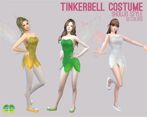 P The Sims 4 Tinkerbell Fairy Costume Cosplay Simmer Fairy