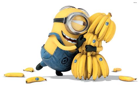 HD Wallpaper Minion Bananas Minion Hugging A Yellow Banana