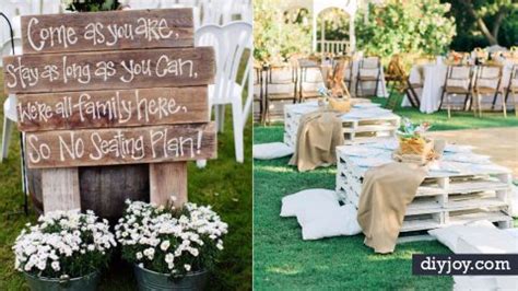 When designing a buffet for a backyard barbecue wedding shower, focus on easy access to and around the table as well as creating an aesthetic packed with texture, rustic finishes, shapes and objects reminiscent of classic farmhouse. 41 Best DIY Ideas for Your Outdoor Wedding