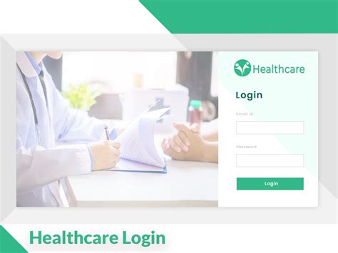 Healthcare Login Page Uplabs