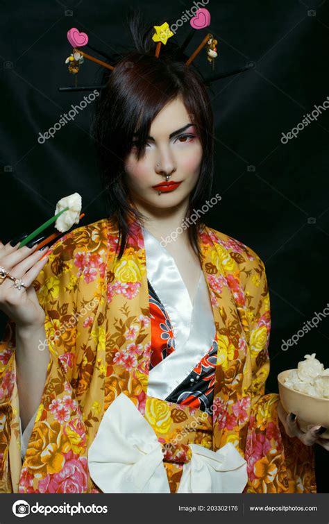 Asian Girl In Kimono
