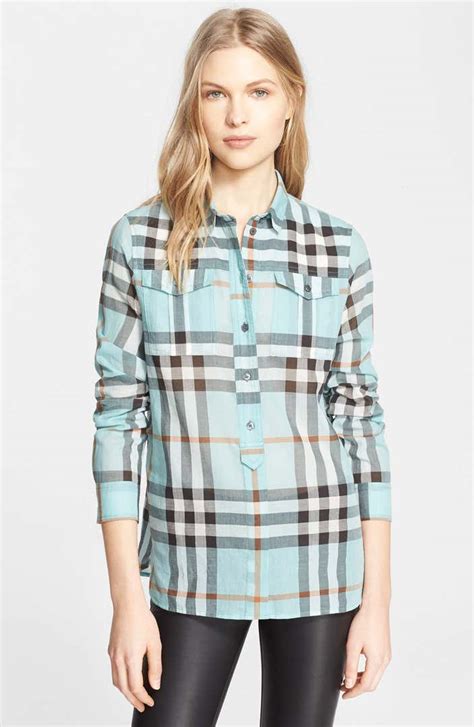 Burberry Brit Woven Check Tunic Shirt Nordstrom