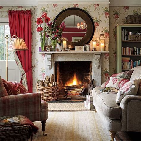 Cozy Fireplace Decor For Cottage Living Room 44 Cottage