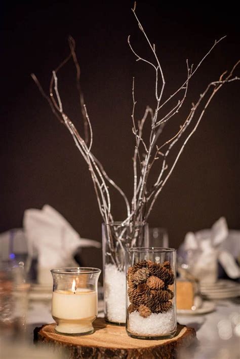 Winter Cheap Wedding Centerpieces Candle Wedding Centerpieces Diy