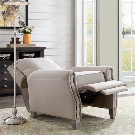 Better Homes And Gardens Pushback Recliner Taupe Fabric Upholstery