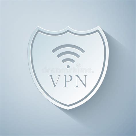 Shield With Vpn And Wifi Wireless Internet Network Symbol Icon Isolated