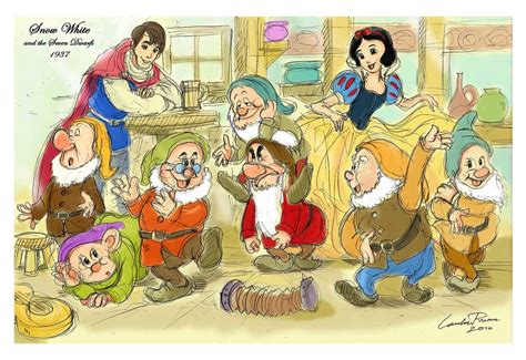 Snow White And The Seven Dwarfs 1937 By Ncillustration On Deviantart