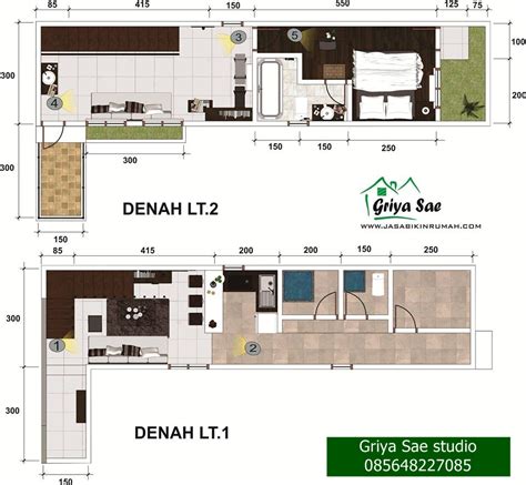 Rumah lebar 4 meter di lahan 44 m2 ptdesain griya indonesia via desaingriya.com. Desain Rumah Minimalis Lebar 3 Meter | Kumpulan Desain Rumah