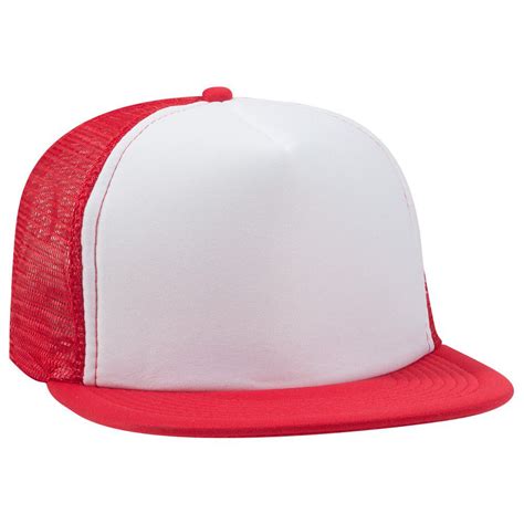 Otto Cap 132 1037 Polyester Foam Front 5 Panel High Crown Round Visor