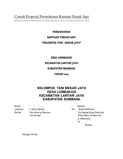 Proposal sapi