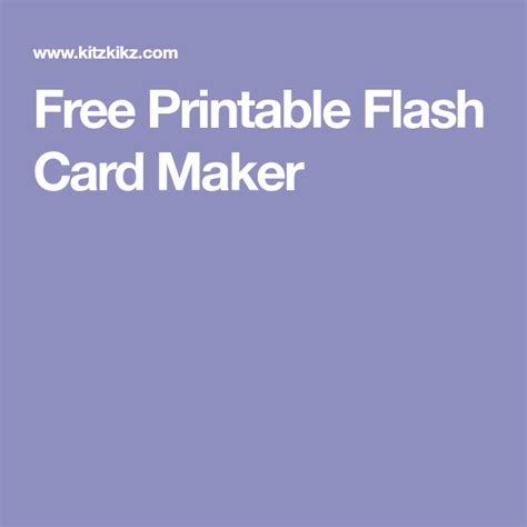 You are able to separate cards into piles based on whether you need to study them again. Free Printable Flash Card Maker | Printable flash cards ...