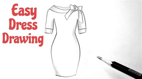 How To Draw A Beautiful Girl Dress Drawing Design Easy Fashion Illustration Dresses Drawing