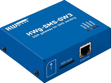 SMS-GW3: a gateway for sending SMS messages from HWg devices | HW-group.com