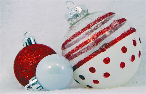 Three Christmas Tree Ornaments Free Stock Photo Public Domain Pictures